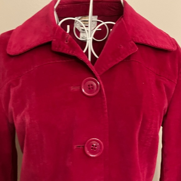 Talbots Hot Pink Velvet Jacket, Sz 6 - Picture 4 of 9